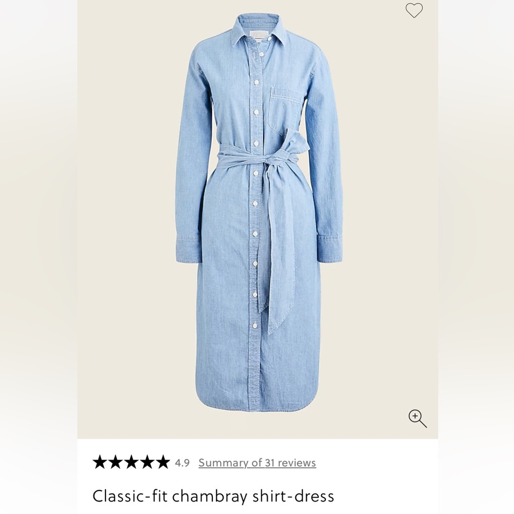 J. Crew Classic-fit chambray shirt-dress 4